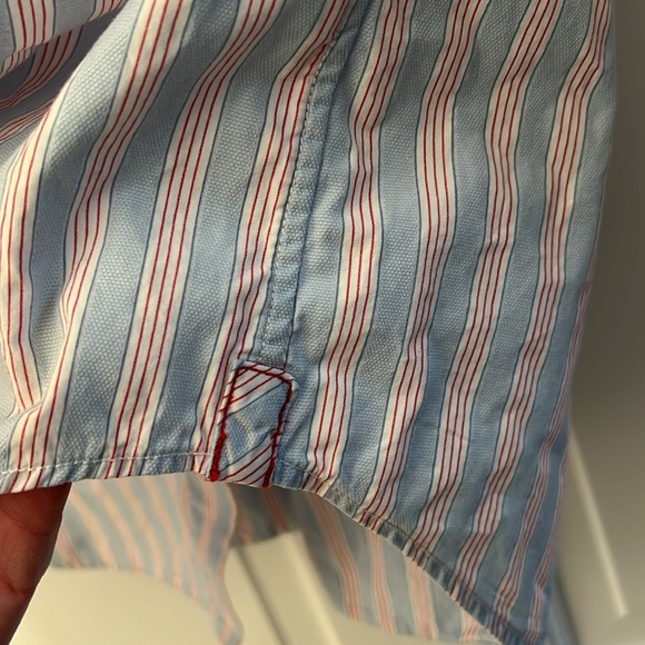 Banana Republic RWB stripe button shirt. Men’s Large - Picture 5 of 7